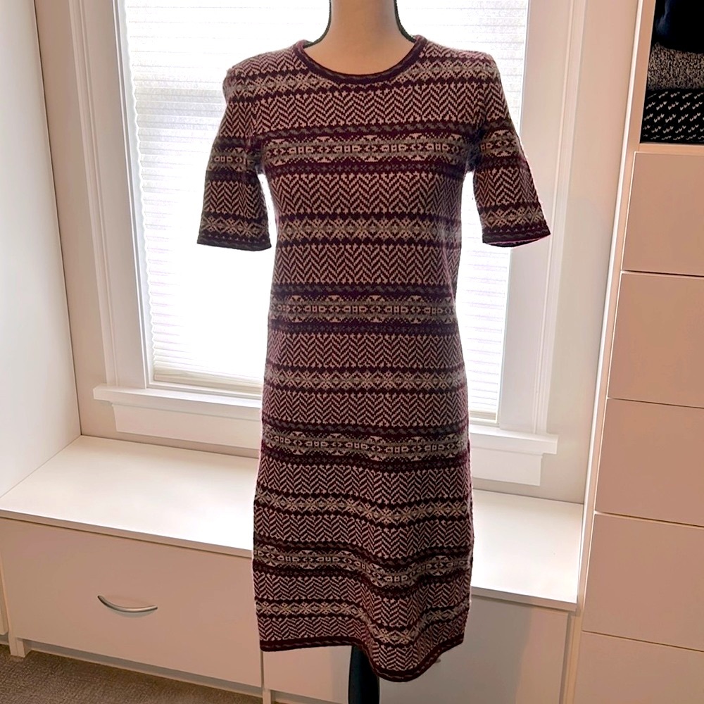 Lauren by Ralph Lauren Cashmere blend fair island sweater dress small